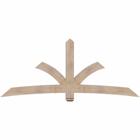 Ekena Millwork Davenport Smooth Timber Gable Bracket, Douglas Fir, 96"W x 40"H x 5 1/2"D x 5 1/2"F, 10/12 Pitch GBW096X40X0606DAV00SDF